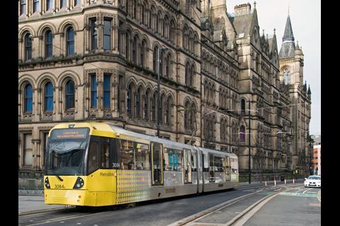 There are at present two cross-city light rail routes through central Manchester.